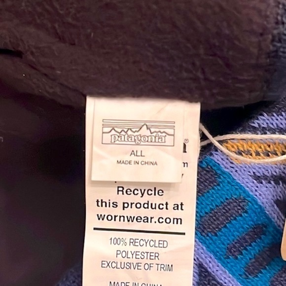 Brand New Patagonia Powder Town Headband Knit Fleece Lining Snow Beam Periwinkle - Picture 9 of 14